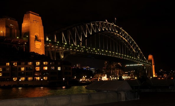 Sydney Harbour Bridge at night, Sydney NSW Australia