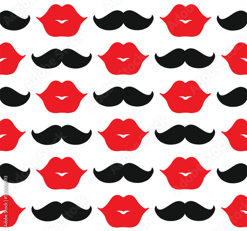 "Lips and mustache" Stock image and royalty-free vector files on ...
