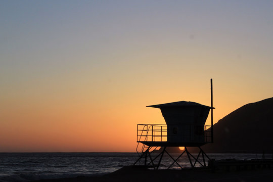 tramonto in California, a Malib&ugrave; 