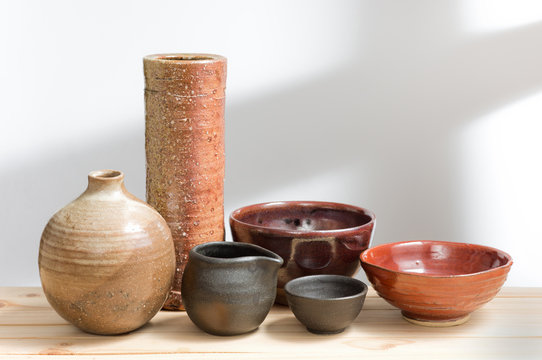 Various Of Japanese Style Pottery