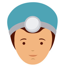 doctor man and cartoon icon. profession worker and occupation theme. Isolated design. Vector illustration