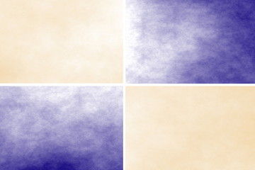 White background with dark blue and vanilla colored rectangles