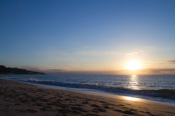 Fototapeta na wymiar Sonnenaufgang, Jandia Playa, Fuerteventura