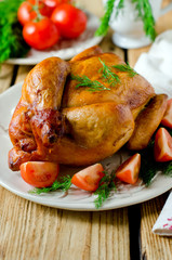 Baked chicken with tomatoes