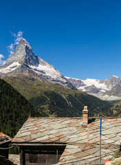 Matterhorn peak in Zermatt