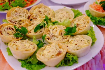 Food at banquet