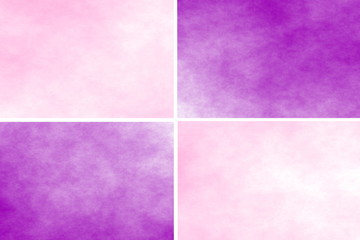 White background with pink and purple rectangles