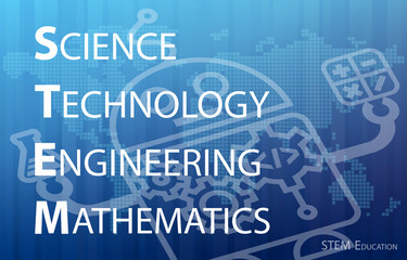 STEM Education Background. Science Technology Engineering Mathematics.
