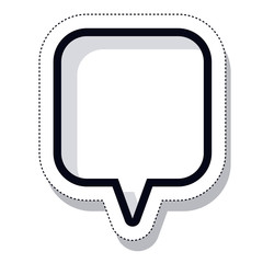 Fototapeta premium bubble black and white icon. Communication and message theme. Isolated design. Vector illustration