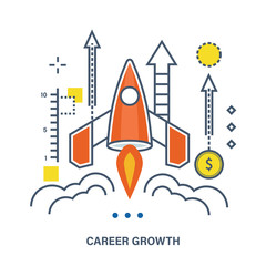 Concept of career growth and start up business
