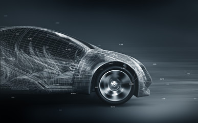 concept car wireframe