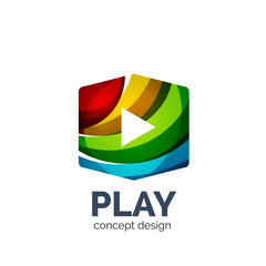 Vector video play logo template