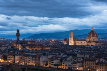 Fototapeta na wymiar Cityscape of twilight Florence