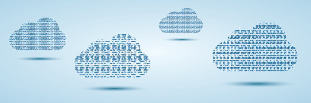 Cloud computing made with binary code