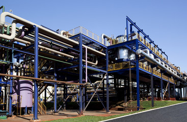 sugar cane industrial mill processing plant in Brazil