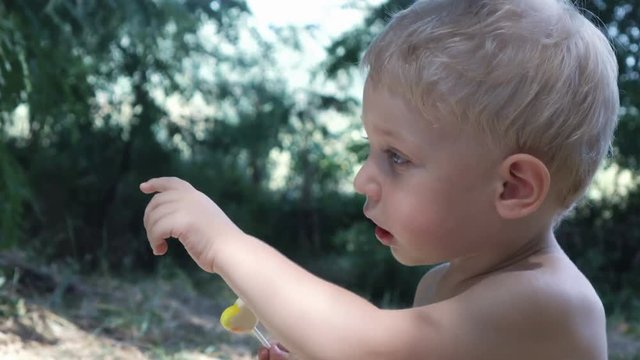 Child eating candy