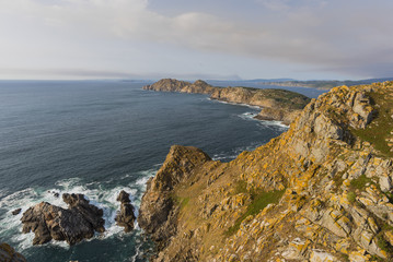 Fototapeta na wymiar View from the lighthouse of Cies Islands (Pontevedra, Spain).