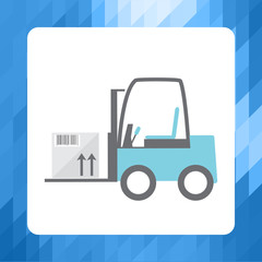 Icon loader with box. Stock vector. Flat design.