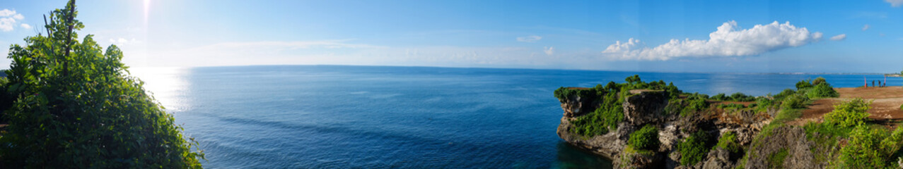 Naklejka na ściany i meble Panorama view of Balangan Beach in Bali Island Indonesia - nature vacation background