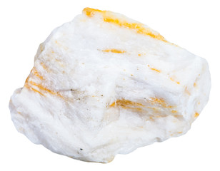 piece of barite ore isolated on white