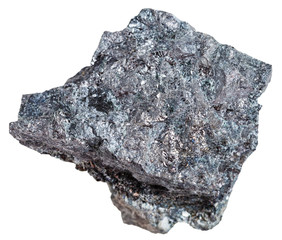 piece of magnetite ore isolated on white
