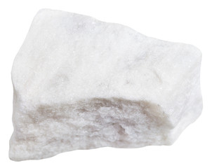white marble stone isolated
