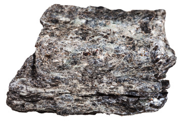 quartz-biotite schist mineral isolated on white