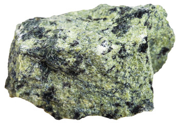 greenish Serpentinite mineral isolated