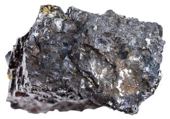 piece of black coal (anthracite) isolated