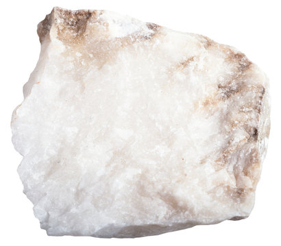 anhydrite mineral isolated on white background