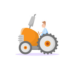 Tractor driver. Vector illustration