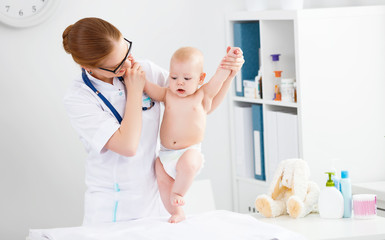 Doctor pediatrician and baby patient