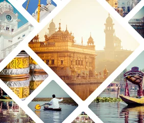 Foto op Plexiglas Collage of India images - travel background (my photos) © Curioso.Photography