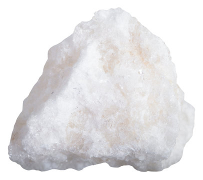 white anhydrite rock isolated