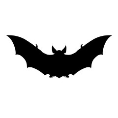 bat black silhouette vector illustration isolated