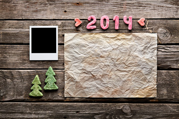 Sweet 2014 New Year holiday background