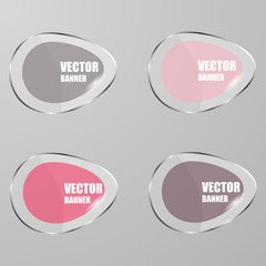 Vector infographic. banners set.Glass