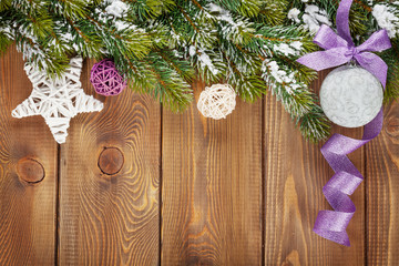 Christmas fir tree and new year decor