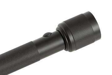 LED flashlight on white background