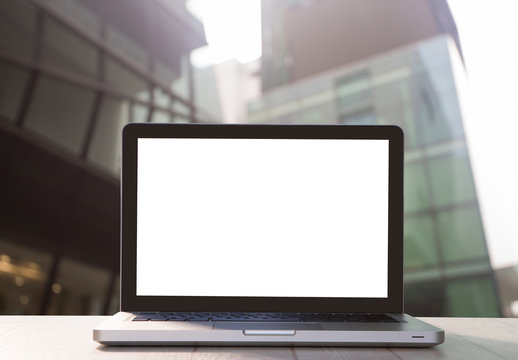 Blank screen of laptop