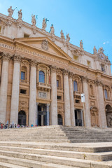 Fototapeta na wymiar Rome, Italy - August, 7, 2016: Saint Peter's Basilica in Rome, Italy