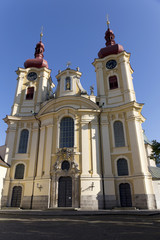 Fototapeta premium Baroque Basilica of the Visitation Virgin Mary, place of pilgrimage, Hejnice, Czech Republic