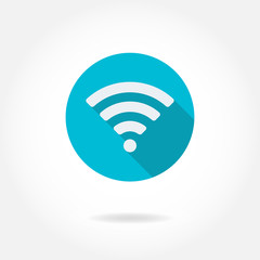 Wireless and wifi icon or sign for remote internet access. Podcast vector symbol.