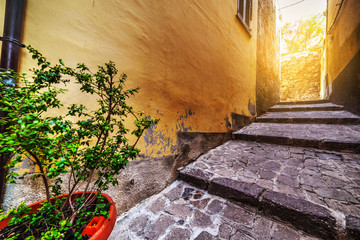 narrow stairway in Castelsardo