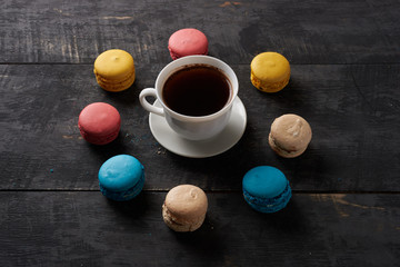 multicolored macaroon Circle Coffee