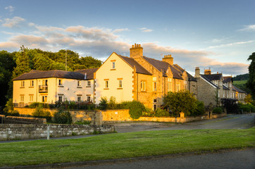 Terraced Houses at Sunset