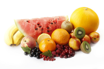 fruits and berries isolated