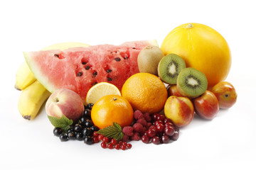 fruits and berries isolated