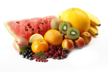 fruits and berries isolated