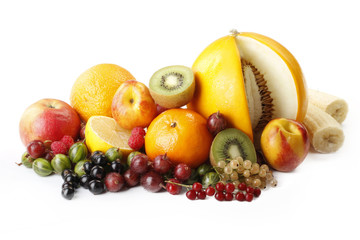 fruits and berries isolated